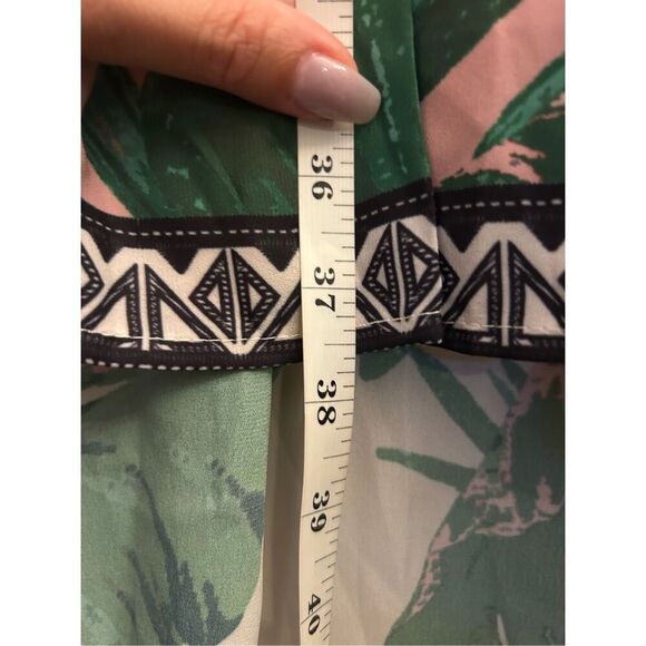 Flying Tomato Tropical Palm and Bird print high-low maxi dress size S Vacation B - Picture 7 of 8